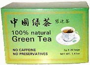 (image for) Royal King China Green Tea, no caffeine, 20 bags